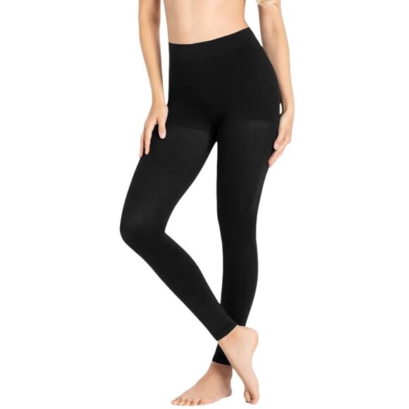 Curveez Seamless Leggings Barely There Layering Black Sz XL  CUR1205 - Picture 1 of 7
